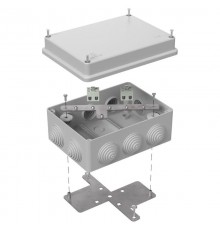 Коробка огнестойкая для о/п 40-0310-FR2.5-4 Е15-Е120 RAL7035 150х110х70 (6 шт/кор) серая  40-0310-7035-FR2.5-4  Промрукав