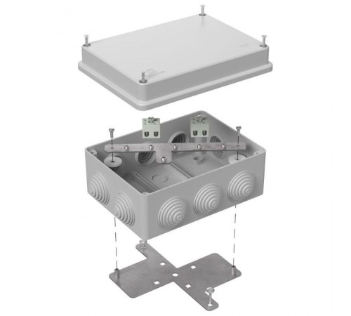 Коробка огнестойкая для о/п 40-0310-FR2.5-4 Е15-Е120 RAL7035 150х110х70 (6 шт/кор) серая  40-0310-7035-FR2.5-4  Промрукав