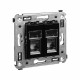 Розетка RJ-45 в стену, 5e двойная, Avanti, "Черный квадрат"  4402464  DKC