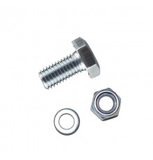 Болт DIN933 8.8 с шестигранной головкой оцинк. М6х20 + гайка + шайба (8 шт) - пакет ( 0,075 кг)  112717  Tech-KREP