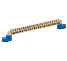 Шина N "ноль" на двух угловых изол ШНИ-8х12-24-У2-синий NO-222-75 Б0033453  ЭРА