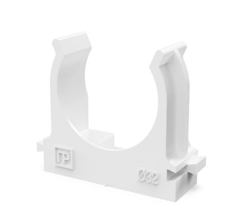 Крепеж-клипса для труб для прямого монтажа белая в п/э d32 мм (25шт/500шт уп/кор)  PR13.02564  Промрукав