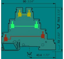 Клемма D4/6.T3.V0, 3-уровневая клемма, винт., 4мм.кв.  1SNA299683R0100  TE