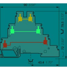 Клемма D4/6.T3.V0, 3-уровневая клемма, винт., 4мм.кв.  1SNA299683R0100  TE