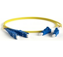 Патч-корд FC-S2-9-LC/UR-SC/AR-H-2M-LSZH-YL волоконно-оптический (шнур) SM 9/125 (OS2), LC/UPC-SC/APC, 2.0 мм, simplex, LSZH, 2 м  243409  Hyperline