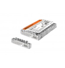 Шина "N" нулевая 6х9мм 6/2 (6 групп/крепеж по краям) никелированная инд. стикер  SQ0801-0335  TDM