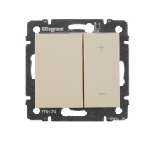 Valena Сл. кость Светорегулятор нажимной 40-400W для л/н, универсальный, многофункциональный  774162  Legrand