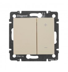 Valena Сл. кость Светорегулятор нажимной 40-400W для л/н, универсальный, многофункциональный  774162  Legrand