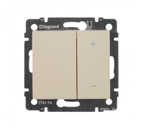 Valena Сл. кость Светорегулятор нажимной 40-400W для л/н, универсальный, многофункциональный  774162  Legrand