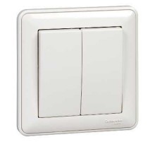 W59 Белый Выключатель 2-клавишный , 10АХ, (в сборе)  VS510-252-18  SE