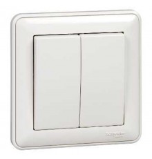 W59 Белый Выключатель 2-клавишный , 10АХ, (в сборе)  VS510-252-18  SE