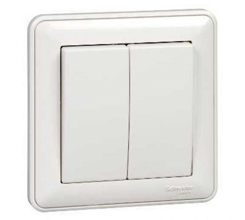 W59 Белый Выключатель 2-клавишный , 10АХ, (в сборе)  VS510-252-18  SE
