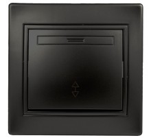 Переключатель Intro Plano 1-103-05 одноклавишный 10А-250В, IP20, СУ, антрацит  Б0053750  Intro