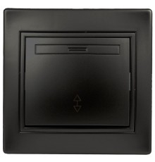 Переключатель Intro Plano 1-103-05 одноклавишный 10А-250В, IP20, СУ, антрацит  Б0053750  Intro