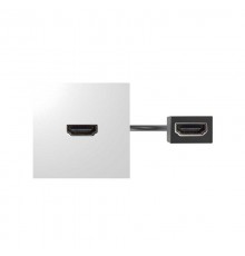 Simon S400 Модуль с адаптером, проходной HDMI мама/мама, белый, Simon 400  40001194-030  Simon