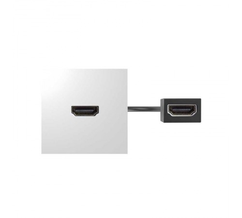 Simon S400 Модуль с адаптером, проходной HDMI мама/мама, белый, Simon 400  40001194-030  Simon