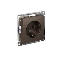 AtlasDesign Мокко Розетка с заземлением со шторками, 16А, механизм  ATN000645  SE
