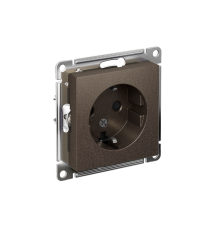 AtlasDesign Мокко Розетка с заземлением со шторками, 16А, механизм  ATN000645  SE