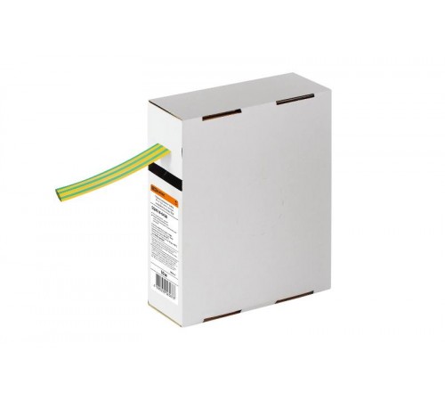 Термоусаживаемая трубка ТУТнг 10/5 желто-зеленая в коробке (10 м/упак)   SQ0518-0428  TDM