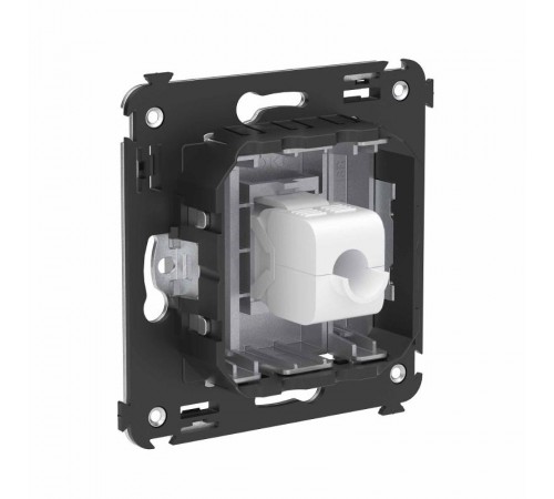 Компьютерная розетка RJ-45 без шторки в стену, кат.6А одинарная, "Avanti", "Закаленная сталь"  4404673  DKC