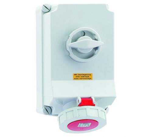 Розетка с блокировкой 63A 5p 400V 6h IP67 260x160 mm 16602 I 16602-Bals I Bals