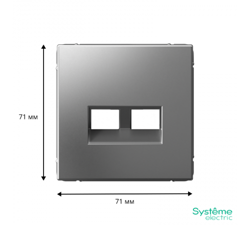ArtGallery Сталь Накладка двойная для информационных функций типа Keystone  GAL000990  SE