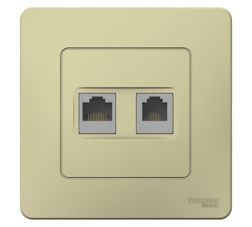 Blanca Бежевый С/У Розетка 2-ая: комп.RJ45, кат.5E + телефон. RJ11  BLNIS045117  SE