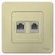 Blanca Бежевый С/У Розетка 2-ая: комп.RJ45, кат.5E + телефон. RJ11  BLNIS045117  SE