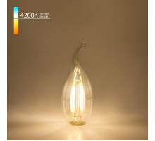 Лампа светодиодная Свеча на ветру BL130 7W 4200K E14 (CW35 прозрачный)  a041389  Elektrostandard