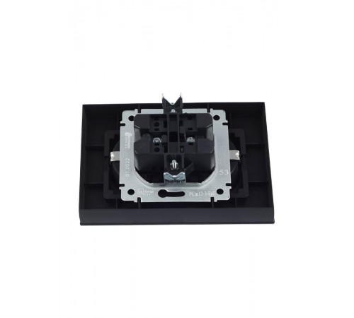 BRITE Розетка 2-ая с заземлением со шторками 16А в сборе РСш12-3-БрГ графит  BR-R24-16-K53-F  IEK