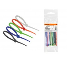 Хомуты 4,8х300 цветные набор  5 цветов (черный, белый, красный, синий, зеленый) (25 штук)  SQ0515-0361  TDM