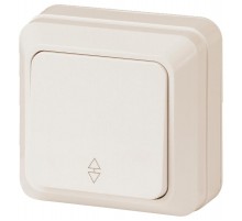 Переключатель Intro Quadro 2-103-02 одноклавишный 10А-250В, IP20, ОУ, Quadro, слоновая кость  Б0053751  Intro