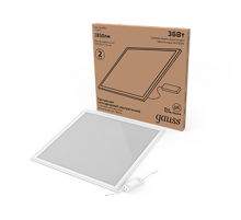 Светильник светодиодный ультратонкий IP40 595*595*7,2 мм 36W 2850лм 4000K матовый с драйвером 1/4  145024236  Gauss