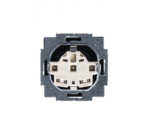 Розетка SCHUKO 16А 250В с крышкой, серия solo/future, цвет чёрный бархат  2018-0-1495   2CKA002018A1495  ABB