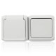 Quteo Белый Блок Выключатель 1-клавишный +розетка с заземлением со шторками IP44  782318  Legrand