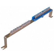 Скоба 63._N_8 х _PE_12 Шина "N"+"PЕ" на 8+12 присоединений 63А на скобе  Скоба 63._N_8 х _PE_12  HEGEL