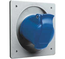 Розетка панельная с угловым унифицированным фланцем 216RAU6, 16A, 2P+E, IP44, 6ч  2CMA193218R1000  ABB