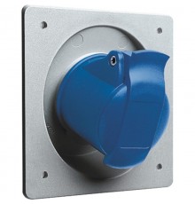 Розетка панельная с угловым унифицированным фланцем 216RAU6, 16A, 2P+E, IP44, 6ч  2CMA193218R1000  ABB