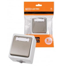 Кнопка звонковая с полем для надписи IP54 6A "Вуокса"   SQ1803-0006  TDM