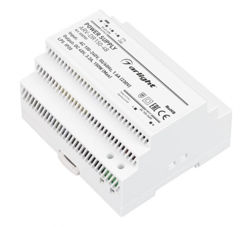 Блок питания ARV-DR150-48 48V, 3.2A, 150W  IP20 DIN-рейка  035701   Arlight