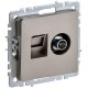 BRITE Розетка двойная TV+RJ45 кат.5E РТВ/РК12-БрШ шампань  BR-AK20-1-K37  IEK