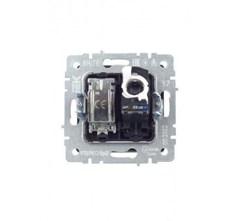 BRITE Розетка двойная TV+RJ45 кат.5E РТВ/РК12-БрШ шампань  BR-AK20-1-K37  IEK