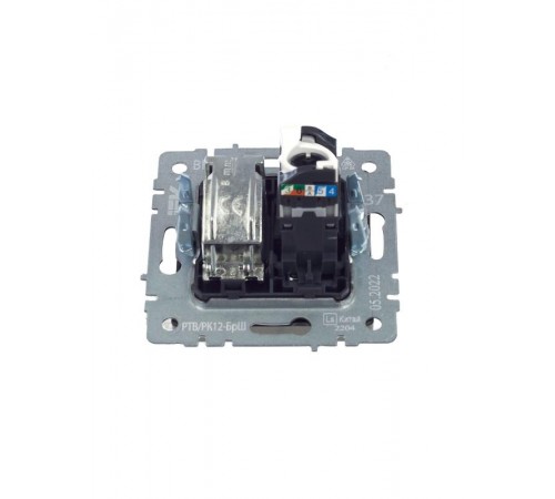 BRITE Розетка двойная TV+RJ45 кат.5E РТВ/РК12-БрШ шампань  BR-AK20-1-K37  IEK