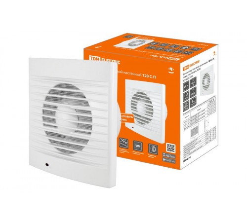 Вентилятор бытовой настенный, 120 С-П, подш. кач, белый,   SQ1807-2005  TDM
