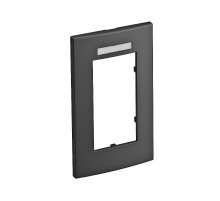 Рамка двойная Modul45 (с полем д/маркировки,вертик.,84x140 мм,черный) (AR45-BSF2 SWGR)  6119364  OBO Bettermann