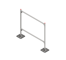 Опорная конструкция для гор. прямоуг. воздуховодов  TECHNORAPTOR STEELFOOT 1500х1500 HD  KM-TR-STF-SSHRAD-1500-1500 HD  КМ - профиль