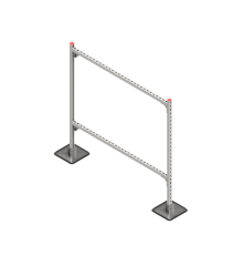 Опорная конструкция для гор. прямоуг. воздуховодов  TECHNORAPTOR STEELFOOT 1500х1500  KM-TR-STF-SSHRAD-1500-1500  КМ - профиль