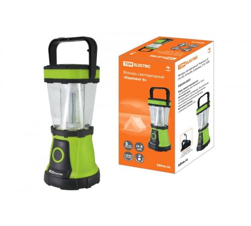 Фонарь кемпинговый 24хLED 3хD Кемпинг 6, 2 режима  SQ0350-0033  TDM