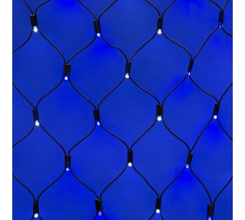 Гирлянда-сетка светодиодная стат свечение ULD-N2015-288/SBK WHITE-BLUE IP67   2*15м. соед 288 бело-синих диодов шнур черный  UL-00005485  Uniel