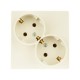 Simon 24 Сл. кость Розетка 2х2К+З Schuko   2450459-031  Simon